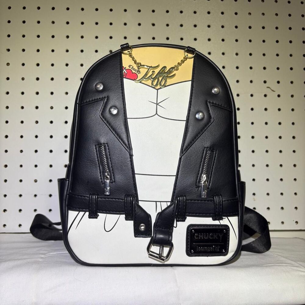 Loungefly Bride of Chucky Tiffany Cosplay Mini Backpack Black White Tiff